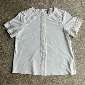 H&M cream business casual top